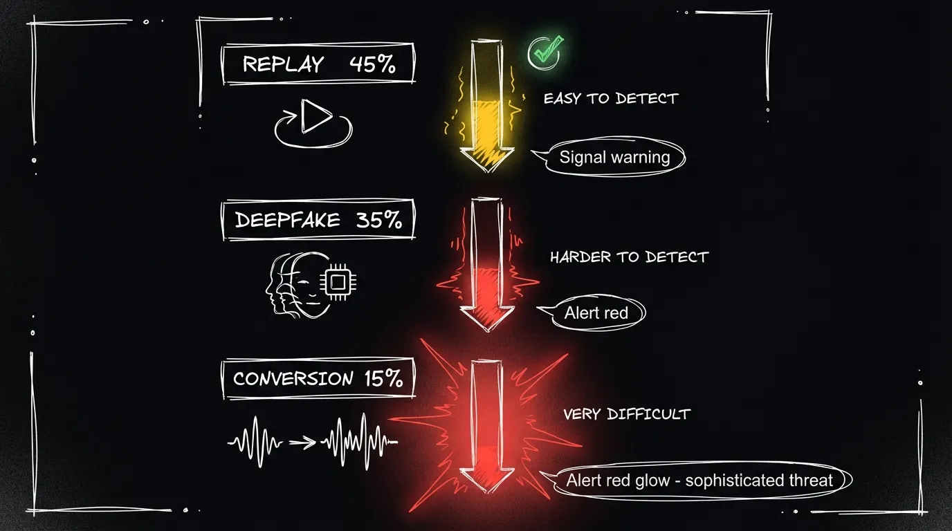 Niveles de amenaza por tipo de ataque